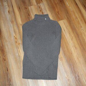 RALPH LAUREN GRAY WOMENS TURTLENECK RIBBED SIZE LARGE